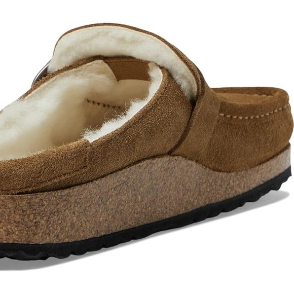 Birkenstock $170 Buckley Shearling Suede Tea Eu Sz 42N US 11 NIB! - Picture 4 of 6